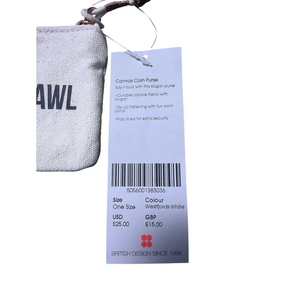 Sweaty Betty Barre Crawl Canvas Coin Purse NEW